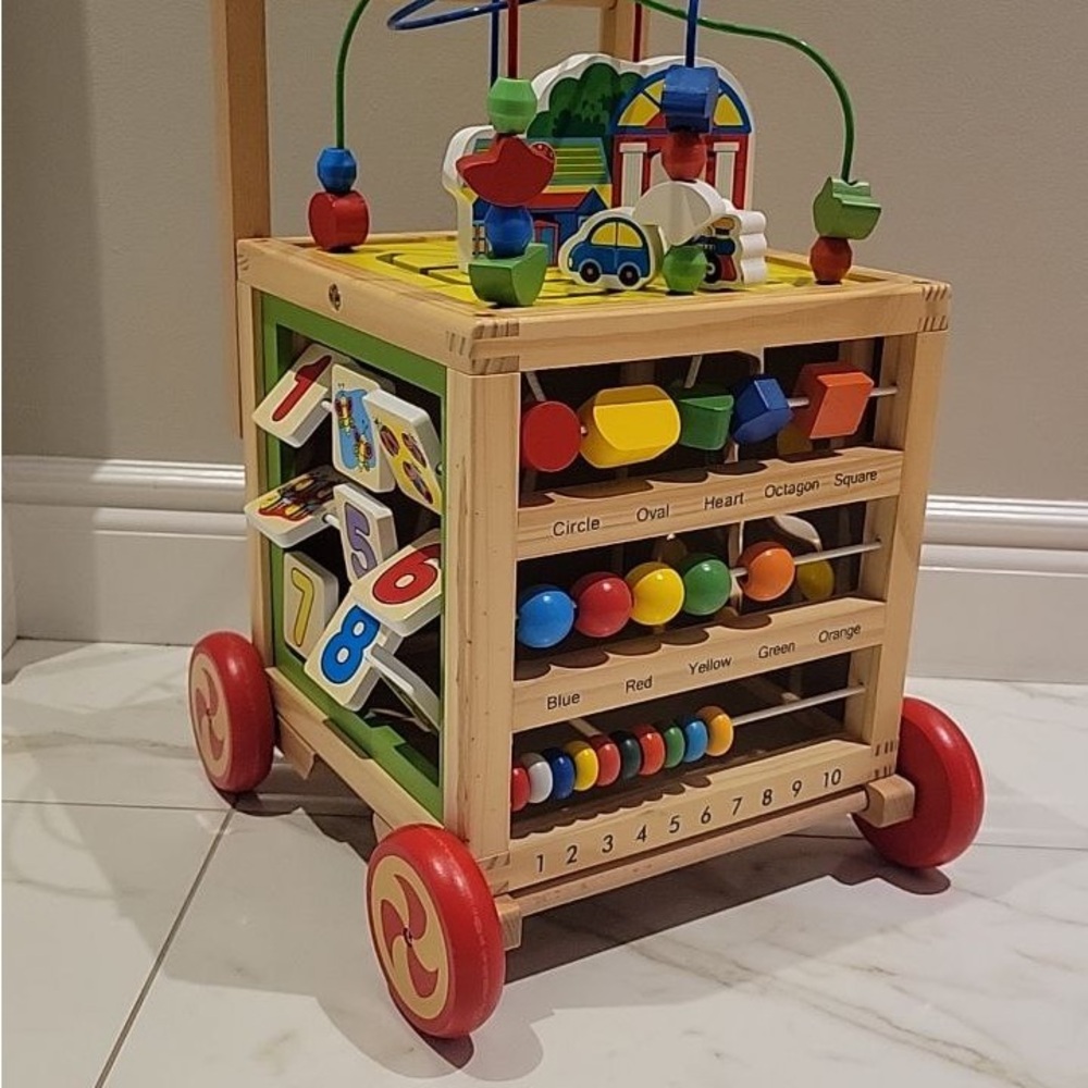 Multicolor Wooden Activity Cube for Kids